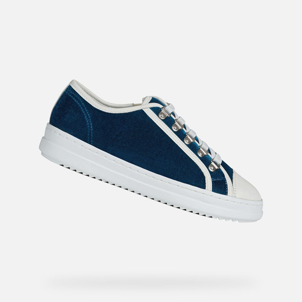 Geox Sneakers Blue/White Pontoise - Geox Womens Shoes - PCMVER536